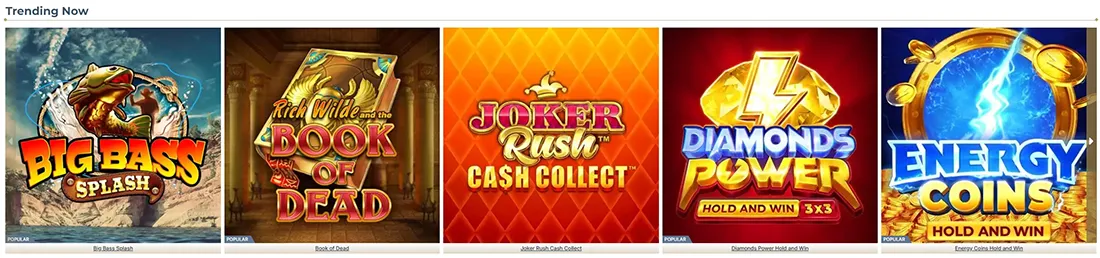 Prime Casino popular slots